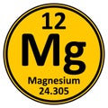 Periodic table element magnesium icon