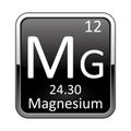 The periodic table element Magnesium. Vector illustration