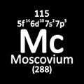 Periodic table element moscovium icon. Royalty Free Stock Photo