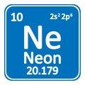 Periodic table element neon icon. Royalty Free Stock Photo