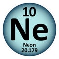 Periodic table element neon icon Royalty Free Stock Photo