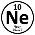 Periodic table element neon icon Royalty Free Stock Photo