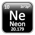 Periodic table element neon icon. Royalty Free Stock Photo