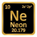Periodic table element neon icon. Royalty Free Stock Photo