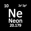 Periodic table element neon icon. Royalty Free Stock Photo