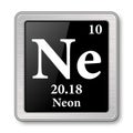 The periodic table element Neon. Vector illustration Royalty Free Stock Photo