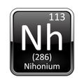 The periodic table element Nihonium. Vector illustration Royalty Free Stock Photo