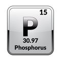The periodic table element Phosphorus.Vector.
