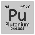 Periodic table element plutonium icon Royalty Free Stock Photo