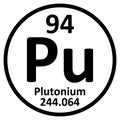 Periodic table element plutonium icon Royalty Free Stock Photo