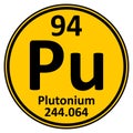 Periodic table element plutonium icon Royalty Free Stock Photo