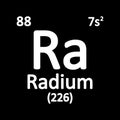 Periodic table element radium icon.