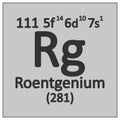 Periodic table element roentgenium icon Royalty Free Stock Photo