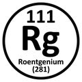 Periodic table element roentgenium icon Royalty Free Stock Photo