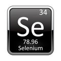 The periodic table element Selenium. Vector illustration