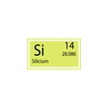 Periodic table element silicium icon. Element of chemical sign icon. Premium quality graphic design icon. Signs and