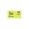 Periodic table element stannum icon. Element of chemical sign icon. Premium quality graphic design icon. Signs and symbols collect
