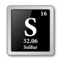 The periodic table element Sulfur. Vector illustration