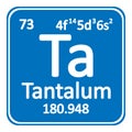 Periodic table element tantalum icon. Royalty Free Stock Photo