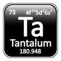 Periodic table element tantalum icon. Royalty Free Stock Photo