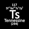 Periodic table element tennessine icon.