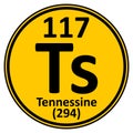 Periodic table element tennessine icon