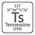 Periodic table element tennessine icon.