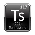 The periodic table element Tennessine. Vector illustration