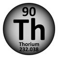 Periodic table element thorium icon Royalty Free Stock Photo
