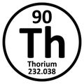 Periodic table element thorium icon Royalty Free Stock Photo