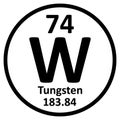 Periodic table element tungsten icon Royalty Free Stock Photo