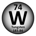 Periodic table element tungsten icon Royalty Free Stock Photo