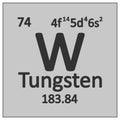 Periodic table element tungsten icon Royalty Free Stock Photo