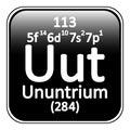 Periodic table element ununtrium icon. Royalty Free Stock Photo