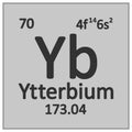 Periodic table element ytterbium icon Royalty Free Stock Photo