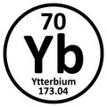 Periodic table element ytterbium icon Royalty Free Stock Photo