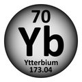 Periodic table element ytterbium icon Royalty Free Stock Photo