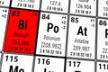 Periodic table of the elements: Astatine, Bismuth, Polonium Royalty Free Stock Photo