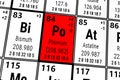 Periodic table of the elements: Astatine, Bismuth, Polonium Royalty Free Stock Photo