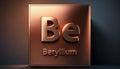 Periodic Table of the Elements - Beryllium Royalty Free Stock Photo