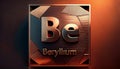 Periodic Table of the Elements - Beryllium Royalty Free Stock Photo