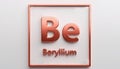 Periodic Table of the Elements - Beryllium Royalty Free Stock Photo