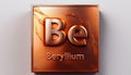 Periodic Table of the Elements - Beryllium Royalty Free Stock Photo