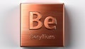 Periodic Table of the Elements - Beryllium Royalty Free Stock Photo