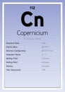 Copernicium Periodic Table Elements Info Card (Layered Vector Illustration) Chemistry Education