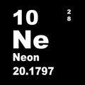 Periodic Table of Elements: Neon Royalty Free Stock Photo