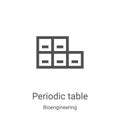 periodic table icon vector from bioengineering collection. Thin line periodic table outline icon vector illustration. Linear