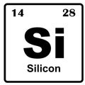 Periodical Silicon element icon