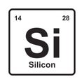 Periodical Silicon element icon