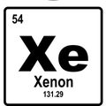 Periodical Xenon element icon